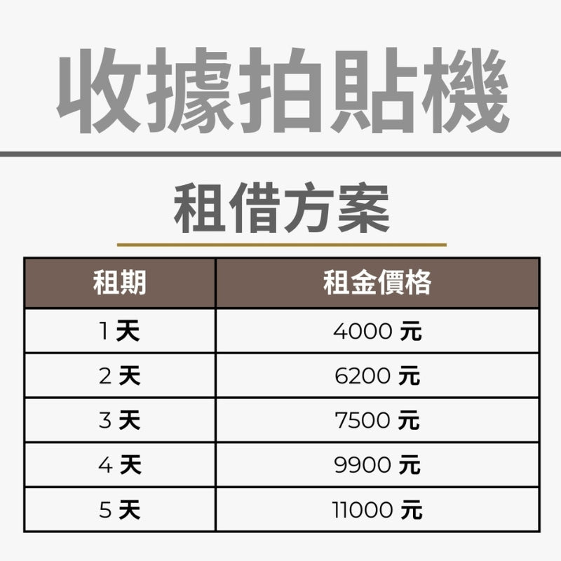 【租賃】收據拍貼機 Receipt Camera / 可免費試用