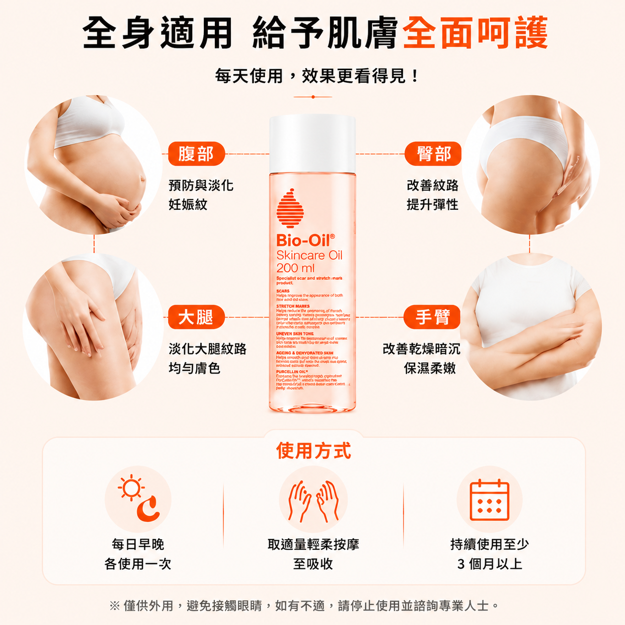 正品 Bio‑Oil 百洛護膚油 200mL｜妊娠紋淡化・疤痕修護・全身保養油